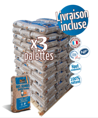Pellets Woodstock – 3 palés de 78 sacos de 15 kg