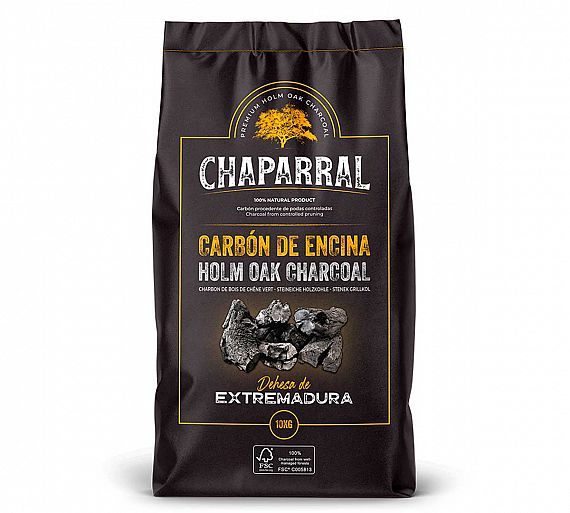 Chaparral Carbón Vegetal de Encina 40 Sacos de 10 kg