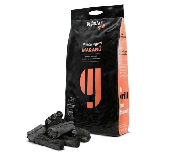 Pujadas Carbón Vegetal de Marabú 28 Sacos de 10 kg